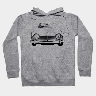 Triumph TR4A 1960s British classic car monoblock black Hoodie